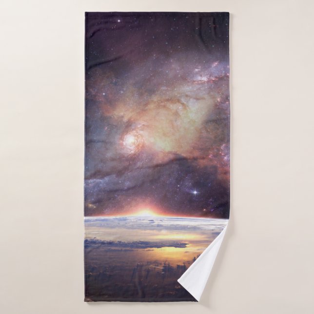 Galaxy Stern Unendlichkeit Kosmos dunkel Badehandtuch (Badehandtuch)