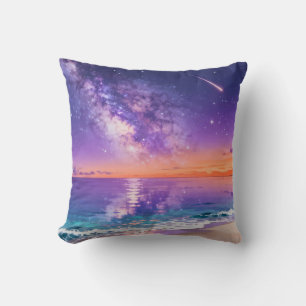 Galaxy-Strand-Sonnenuntergangs-Wurfkissen Kissen