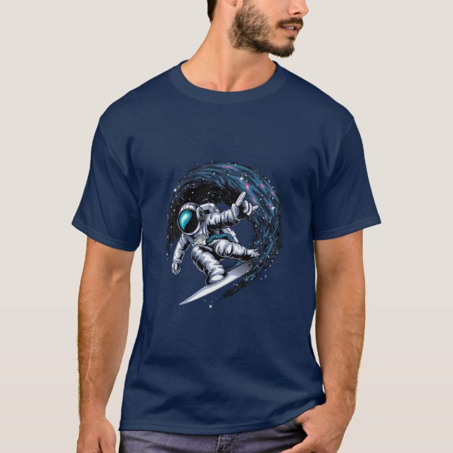Galaxy Surfing Astronaut T - Shirt (Vorderseite)