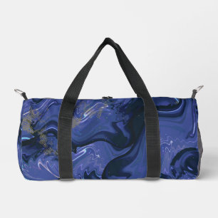 Galaxy Swirl Blauer Glitzer Abstraktes kosmisches  Duffle Bag