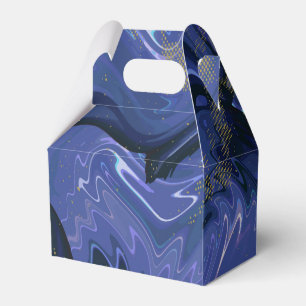 Galaxy Swirl Blauer Glitzer Abstraktes kosmisches  Geschenkschachtel