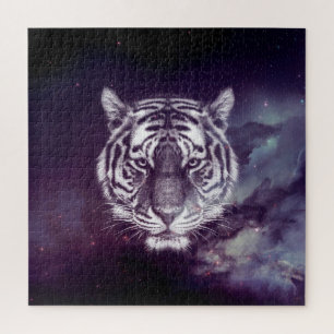 Galaxy Tiger Face Wallpaper Puzzle