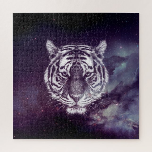 Galaxy Tiger Face Wallpaper Puzzle (Vertikal)