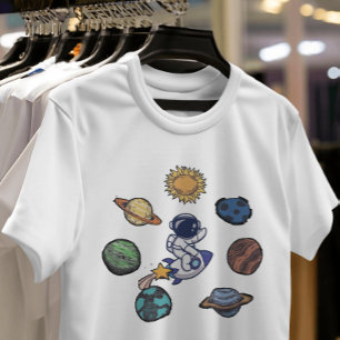 Galaxy träumende Raumfahrer und Planeten T-Shirt