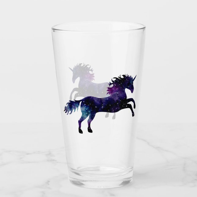 Galaxy Unicorn Glas (Vorderseite)