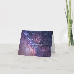 Galaxy Universe Mystical Wedding Vielen Dank Dankeskarte