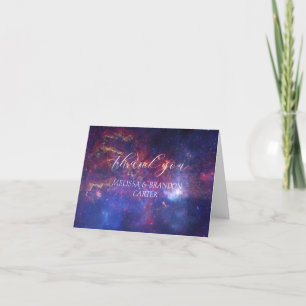 Galaxy Universe Mystical Wedding Vielen Dank Dankeskarte