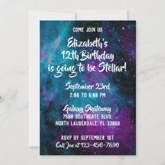 Galaxy Universe zum Geburtstag Einladung