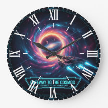 Galaxy-Wanduhr Sci-Fi-Dekor