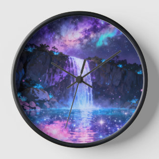 Galaxy-Wasserfall-Wanduhr Uhr