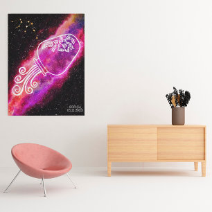 Galaxy Wassermann Personalisiertes Sternzeichen-Wa Poster