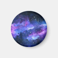 Galaxy Watercolor Lila Party Tee Kühlschrank