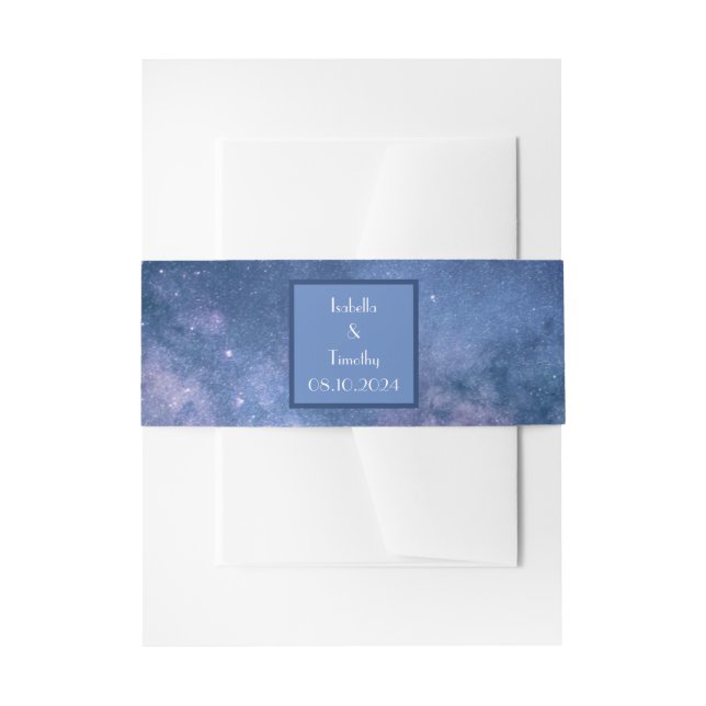 Galaxy Wedding Celestial Starry Night Sky Dinner I Einladungsbanderole (Vorderseite Beispiel)