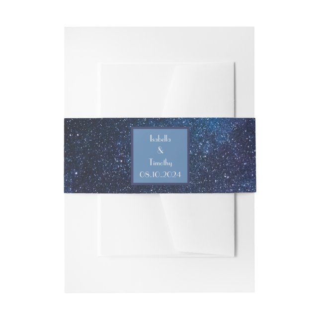 Galaxy Wedding Celestial Starry Night Sky Dinner I Einladungsbanderole (Vorderseite Beispiel)
