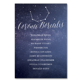 Galaxy Wedding Chart Card Corona Borealis Tischnummer