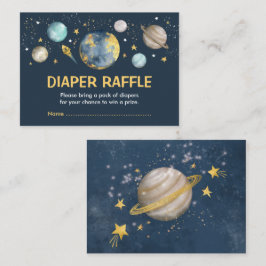 Galaxy Weltraum Moon Star Boy Diaper Raffle Begleitkarte
