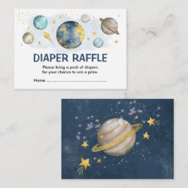 Galaxy Weltraumplaneten Moon Star Diaper Raffles Begleitkarte