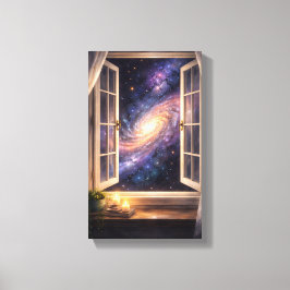 Galaxy Window Wall Art Leinwanddruck