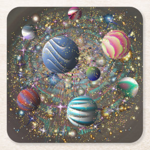 Galaxy Zelariamin Rechteckiger Pappuntersetzer