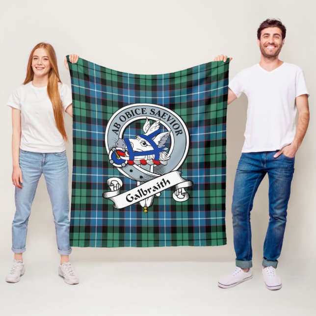 Galbraith Clan Abzeichen Tartan Kariert Fleecedecke (Beispiel)