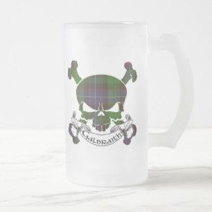 Galbraith Tartan-Schädel-Tasse Mattglas Bierglas