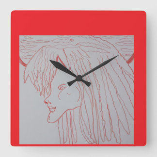 Galen Gott der Erde Quadratische Wanduhr