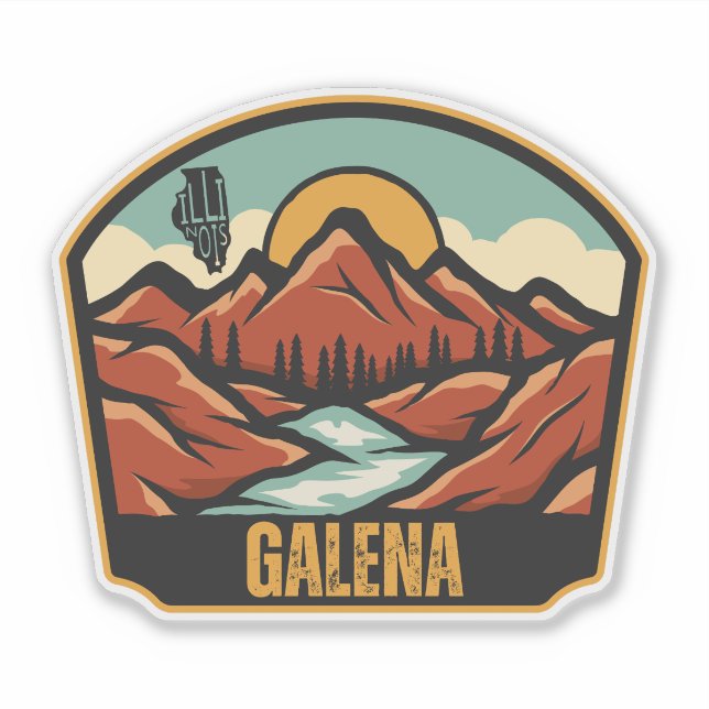 Galena, Illinois Aufkleber (Vorderseite)