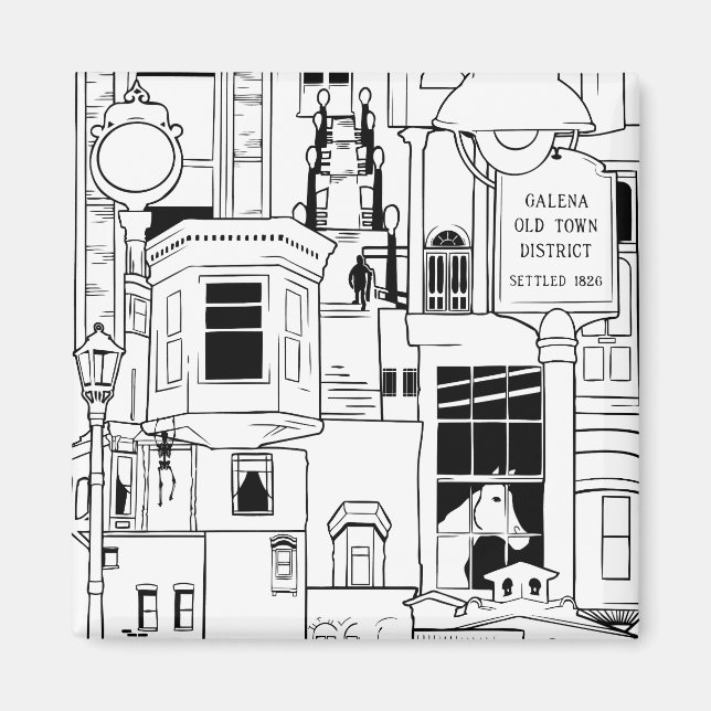 Galena illinois Collage Magnet (Vorne)