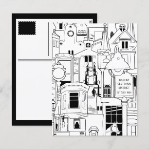 Galena illinois Collage Postkarte