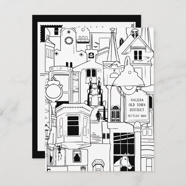 Galena illinois Collage Postkarte (Vorne/Hinten)