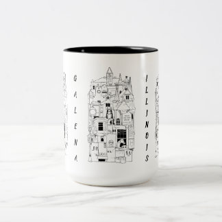 Galena illinois Collage Zweifarbige Tasse