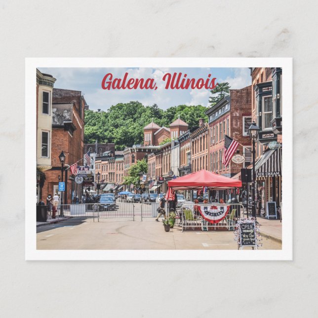 Galena, Illinois Foto Postkarte (Vorderseite)