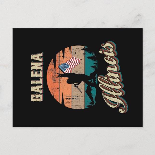Galena Illinois Postkarte (Vorderseite)