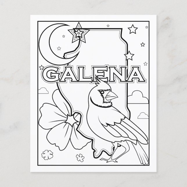 Galena illinois Staat-Farbseite Flyer (Vorne)