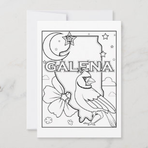 Galena illinois Staat Kontur Einladung