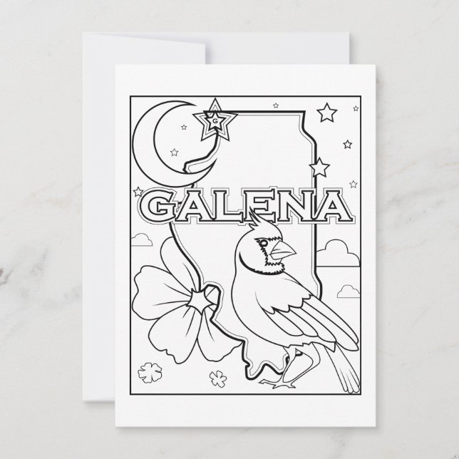 Galena illinois Staat Kontur Einladung (Vorderseite)