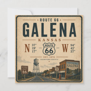 Galena Kansas Route 66 Grüße Karte