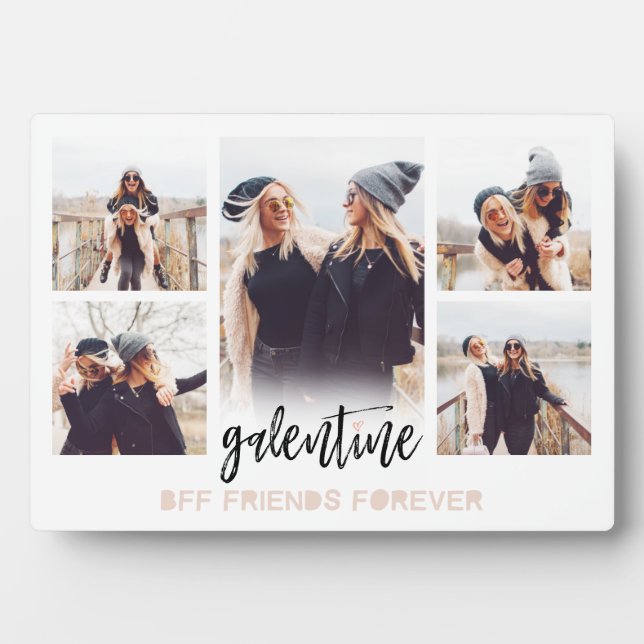 Galentine BESTE FREUNDIN Friends Forever Foto Coll Fotoplatte (Vorderseite)