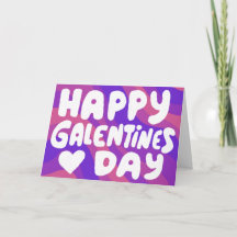 Galentine Bubble Letters Lila Groovy Retro