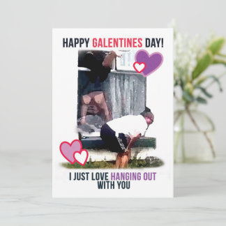 Galentine Card virales Video Ladys Fenster fällt Feiertagskarte
