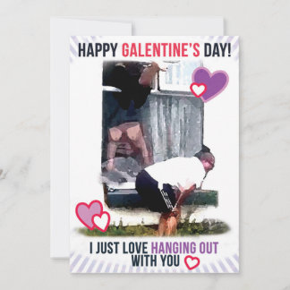 Galentine Card virales Video Ladys Fenster fällt Feiertagskarte
