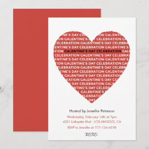 Galentine-Einladung xoxo Valentinstag Modern Einladung