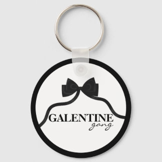 Galentine Gang Friend Valentine Black Bow Schlüsselanhänger