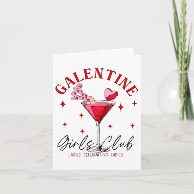 Galentine Girls Club Damen feiern Damen Karte (Vorderseite)