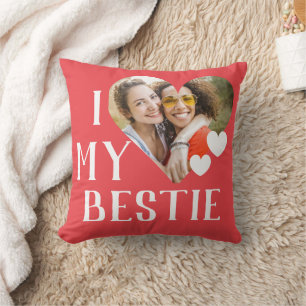 Galentine I Liebe Mein Bestie Personalisiertes Fot Kissen