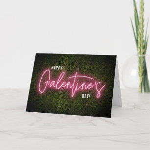 Galentine Neon-Leuchtschild zum Valentinstag Karte