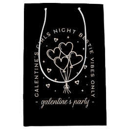 Galentine Party bestie girls night black Mittlere Geschenktüte