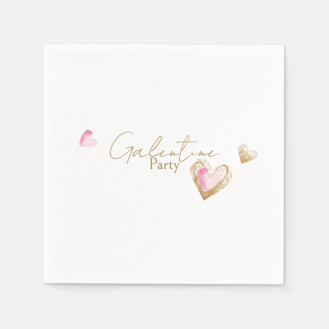 Galentine Party Herz Serviette (Vorderseite)