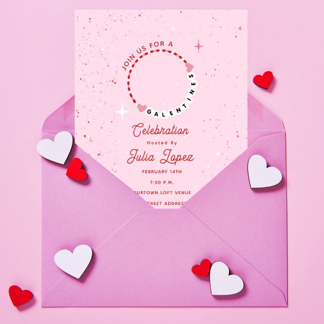 Galentine Party Valentine's Friendship Bracelet Save The Date (Von Creator hochgeladen)