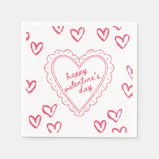 Galentine’s Day Valentine Girly Invitation Serviette